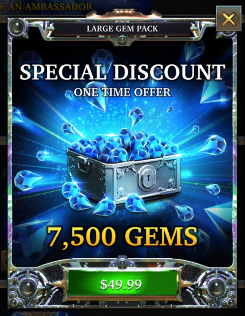 LGOH Buy Gems